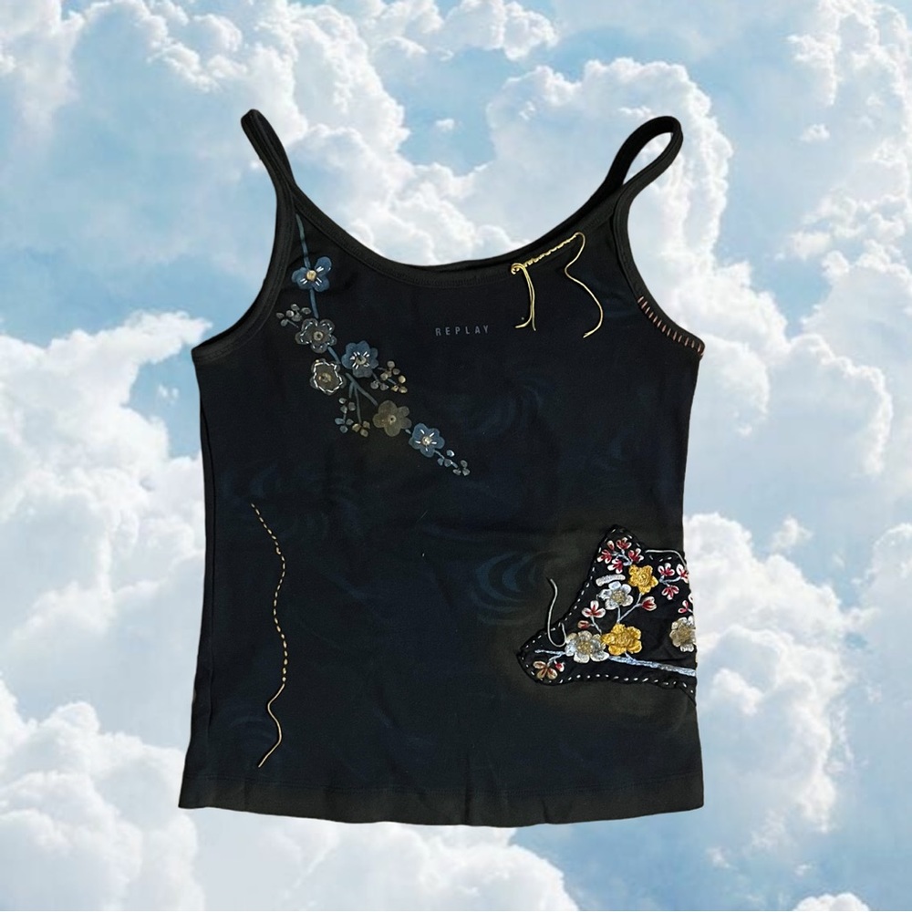 REPLAY Embroidered Tank top
